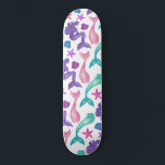 Girly Watercolor Sjöjungfruars Tales Seashells Mön Mini Skateboard Bräda 18,5 Cm<br><div class="desc">Den här gigantiska mönster är perfekt för den sjöjungfru kärleksfulla flickan. Den har handmålad grönt, violett lila, rosa och vattenfärgade sjöjungfruar för bär och rosa, sjöjungfru svan och en mängd olika segelceller ovanpå en vit bakgrund. Det är söt, söt, roligt och lekfull. Stilisera med den här handmålade mönster som utfördes...</div>