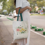 Girly Watercolor Tropical Citrus Fruit | Monogram Tygkasse<br><div class="desc">Varje kvinna behöver en bra som bär med sig allt till alla hennes essenser. Vare sig det är en gåva till brudgummen, en födelsedagspresent eller till och med en liten gåva till dig själv, så är dessa påsar både praktiska och snyggtar - en vinnande kamrat varje gång. Eftersom varje påse...</div>