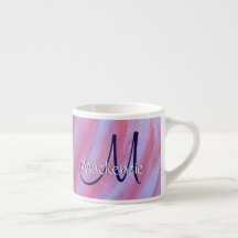 Girly Zebra Abstrakt | Cute Rosa Lila Monogram