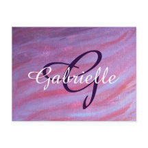 Girly Zebra Abstrakt | Cute Rosa Lila Monogram