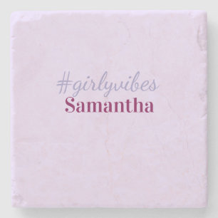 Girlyvibes hashtag ljus lila rosa kvinnliga vibbar stenunderlägg