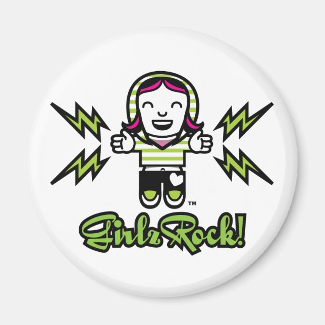 GirlzRock! Girl Power Magnet (Framsidan)