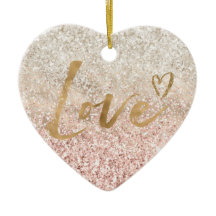 Girma Rosa White Guld Glitz Glitter Kärlek