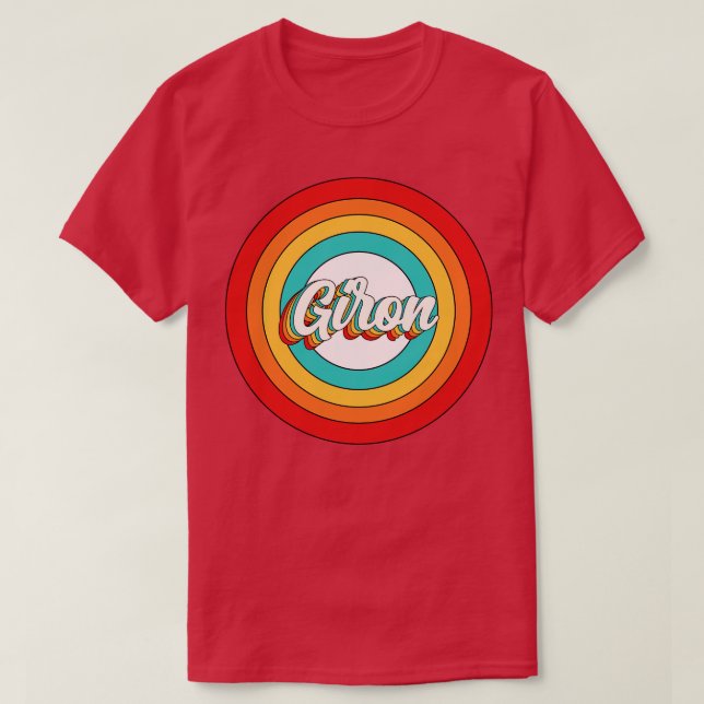 Giron Namn Shirt Vintage Giron Circle T (Design framsida)