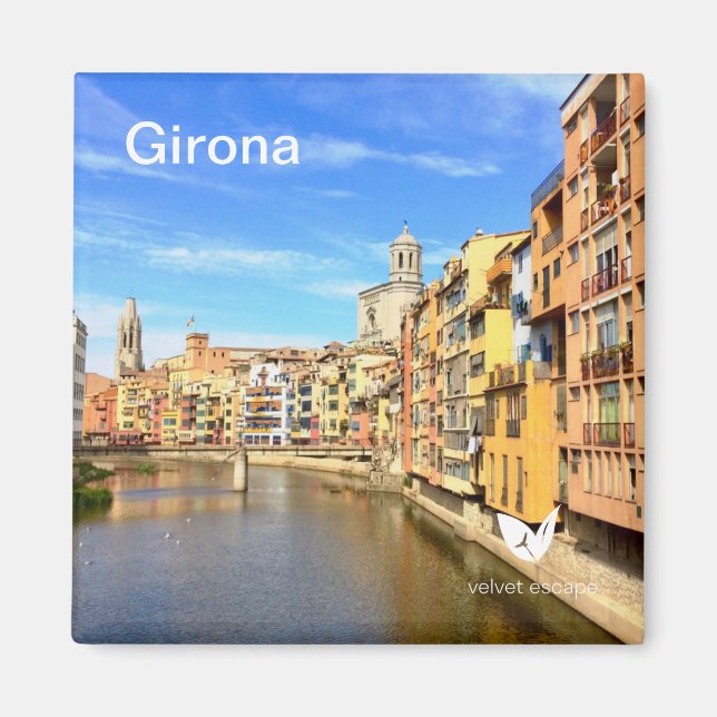 Girona-kylmagnet av Velvet Escape Magnet (Framsidan)