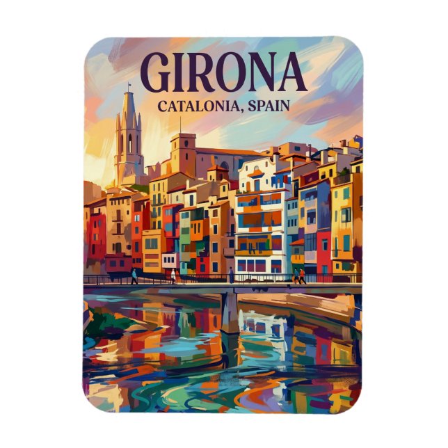 Girona Spanien Magnet (Vertikal)