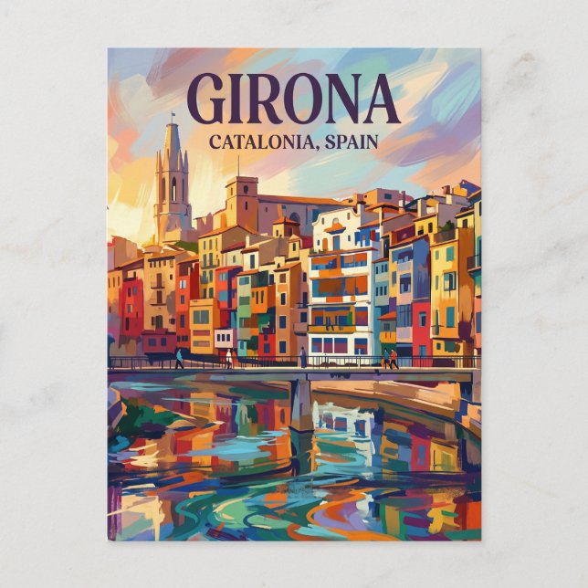Girona Spanien Vykort (Framsida)