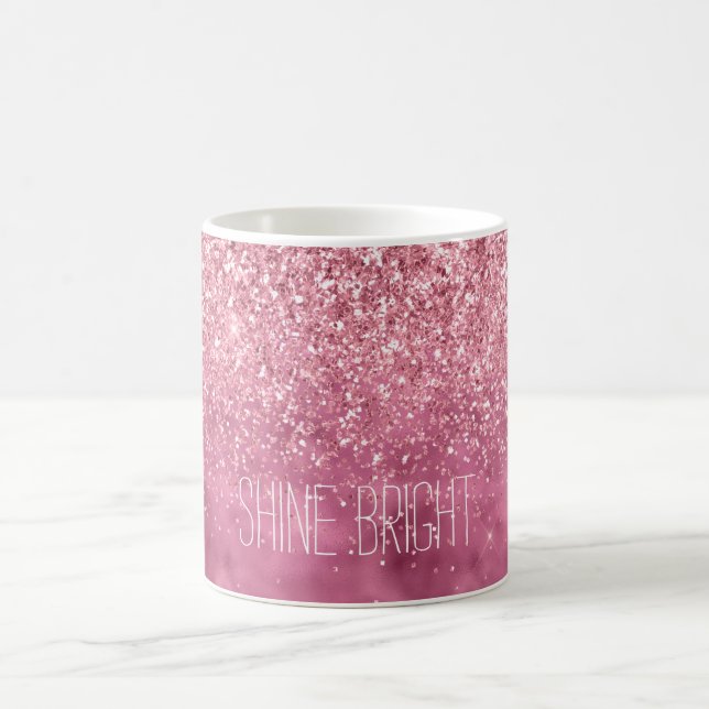 GirRosa Glitzy Gnistra Glitter personlig Kaffemugg (Center)