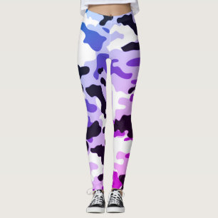 Giry i Mode Lila Blue Black & White Army Leggings
