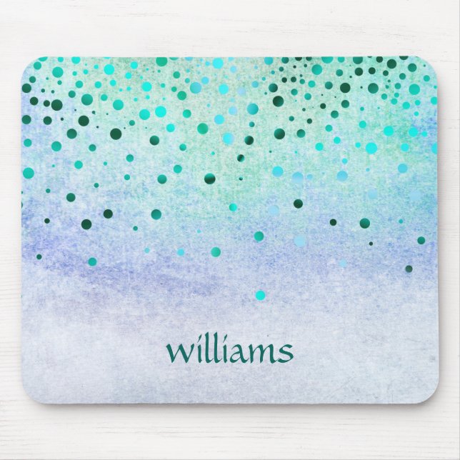 Girypunkter i Konfetti Sea Blue Beach Glitter Musmatta (Framsidan)