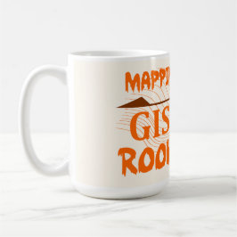 GIS, geodesi, lantmätare dricker Kaffemugg
