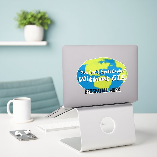 GIS/Geodetiker dekal - rolig etikett  (Laptop På Skrivbordet)