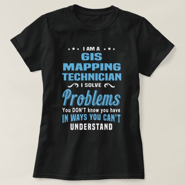 GIS-mappningstekniker T Shirt (Design framsida)