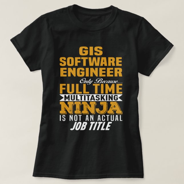 GIS Software Ingenjör T Shirt (Design framsida)