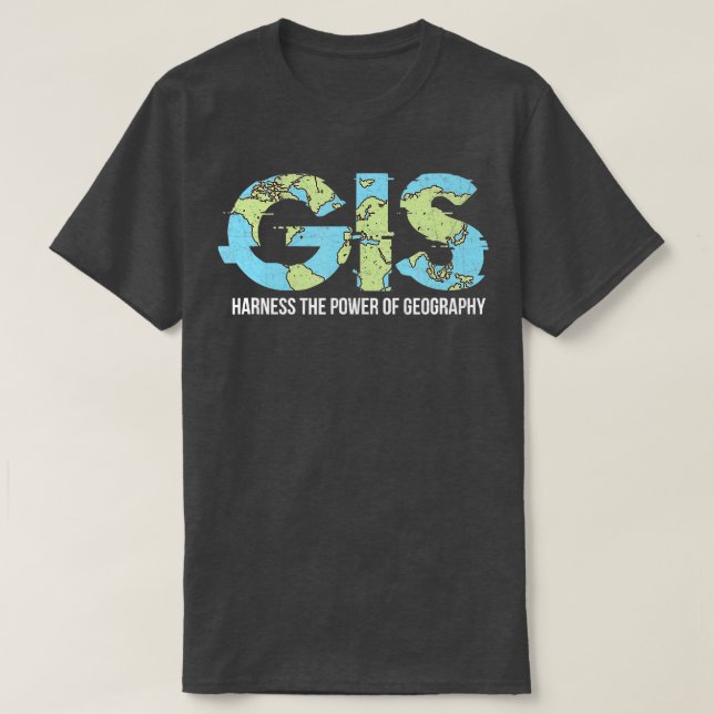 GIS utnyttjar den geografiska kraften T Shirt (Design framsida)