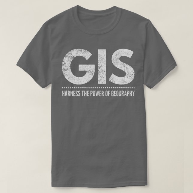 GIS utnyttjar geografins makt t Shirt (Design framsida)