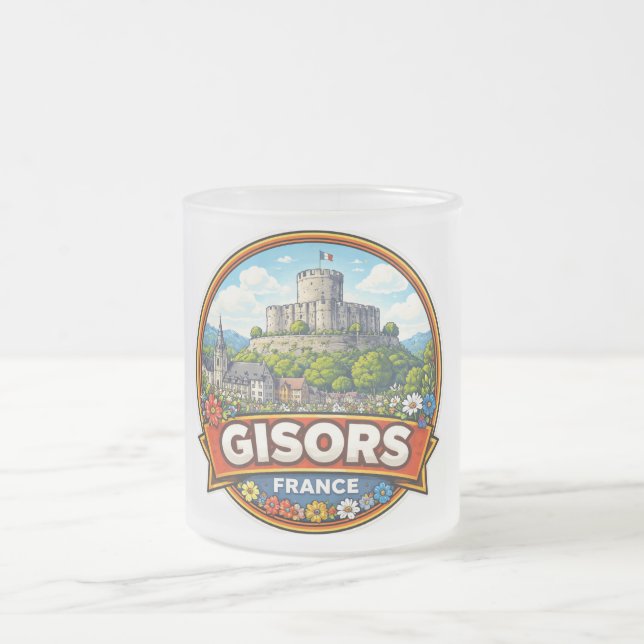 Gisors Frankrike  Frostad Glasmugg (Center)