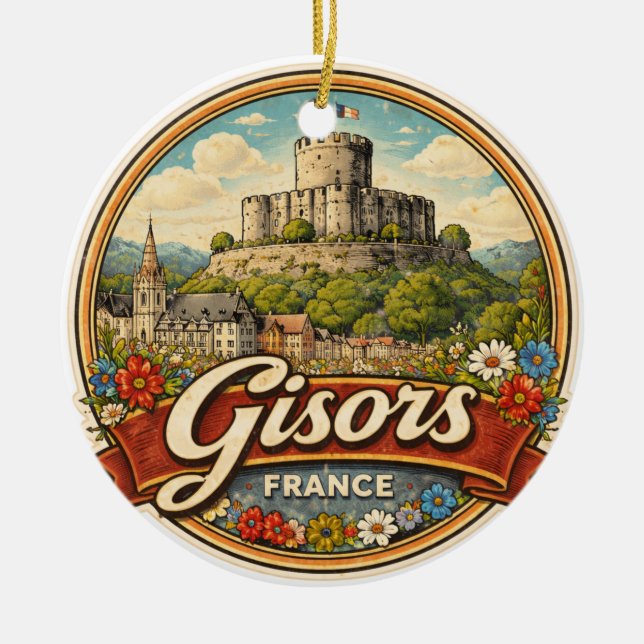 Gisors Frankrike Julgransprydnad Keramik (Framsidan)