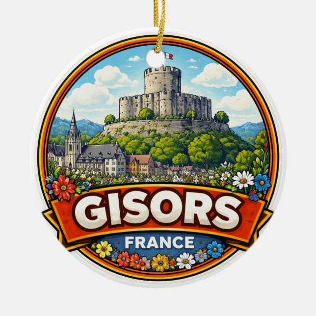 Gisors Frankrike  Julgransprydnad Keramik (Framsidan)