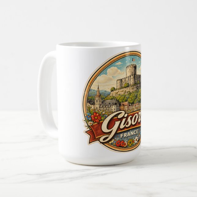 Gisors Frankrike Kaffemugg (Framsida vänster)