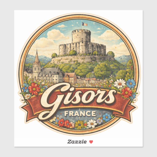 Gisors Frankrike Klistermärken (Ark)