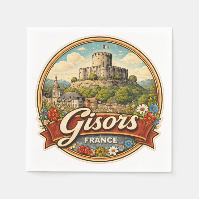Gisors Frankrike Pappersservett (Framsidan)