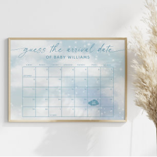 Gissa ankomstdatumkalender moln 9 blå poster