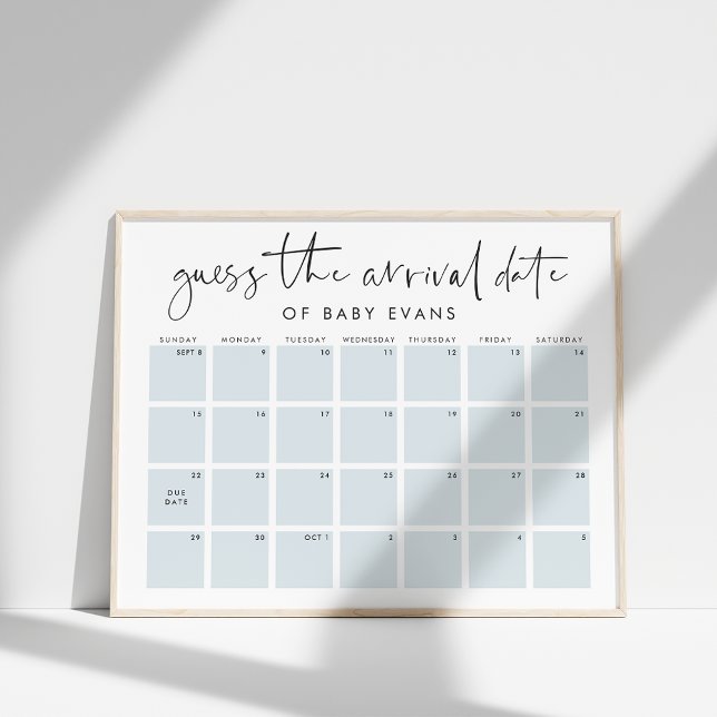 Gissa att Baby Arrival-datum för babykläder Poster (Skapare uppladdad)