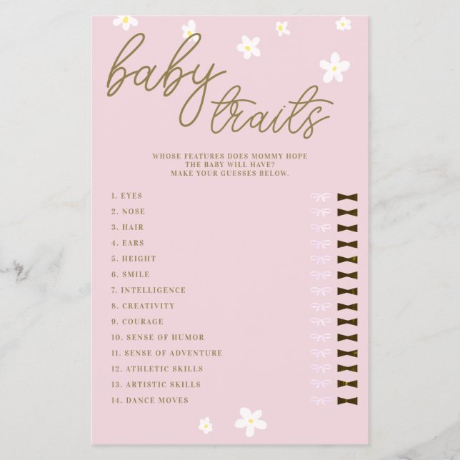 Gissa att Baby-funktioner visar Rosa för Daisy av  Flygblad (Framsidan)