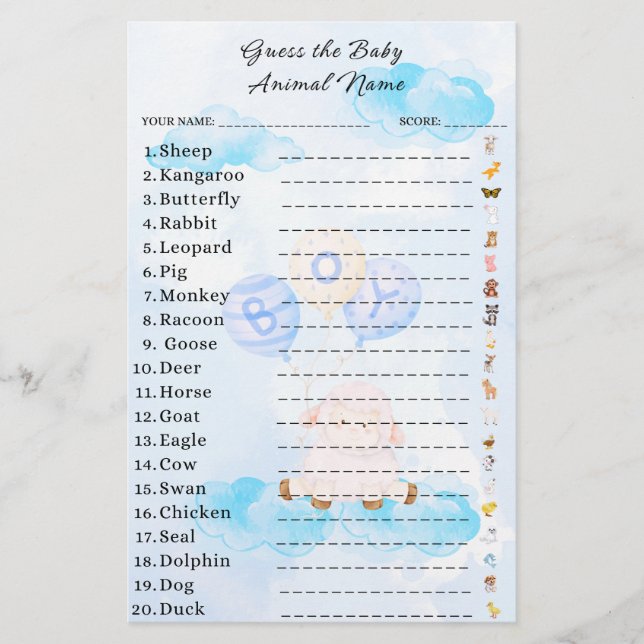 Gissa Baby djur-spelets babyskor (Framsida)