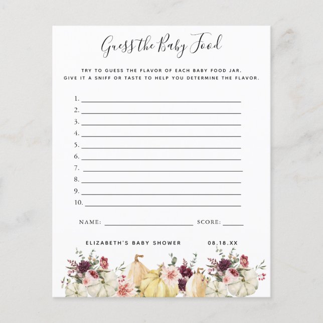 Gissa Baby Food | Barnstödsspel (Framsida)