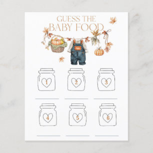 Gissa Baby Food Pumpkin Rustic Baby Shower-spel