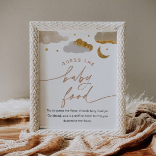 Gissa Baby Food Twinkle Star Baby Shower-skylten Poster