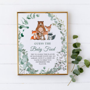 Gissa Baby Food Woodland Baby Shower Poster