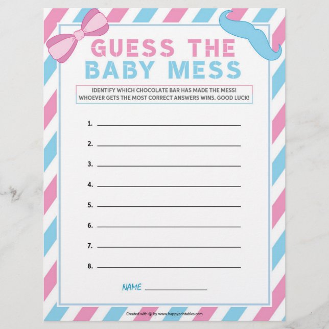 Gissa Baby  [Gender överraskning] Brevhuvud (Framsida)