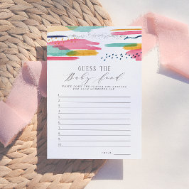 Gissa Baby mat | Modern Rosa och blå Abstrakt Inbjudningar