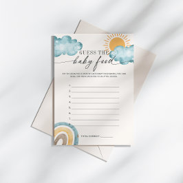 Gissa Baby mat | Spelet för solskensbabyskor Inbjudningar