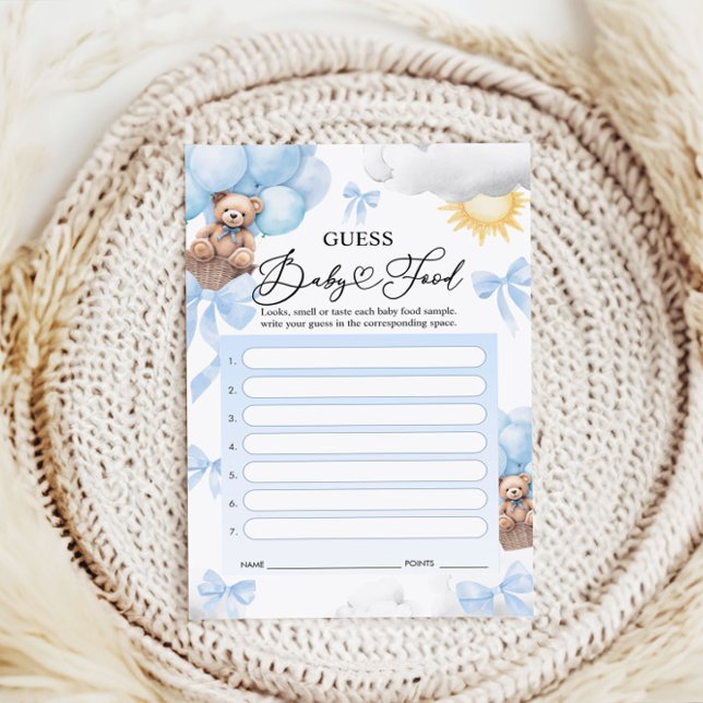 Gissa Baby Matspel Kort - Baby Shower Spel (Skapare uppladdad)
