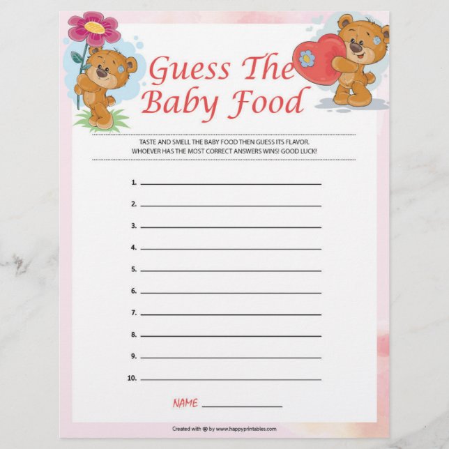 Gissa Baby [Nallar] Brevhuvud (Framsida)