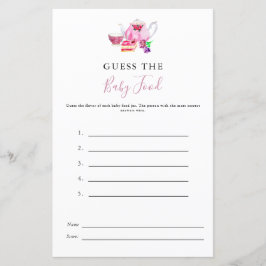 Gissa babymat Bröllopsduschspel Tea Dusty Rose