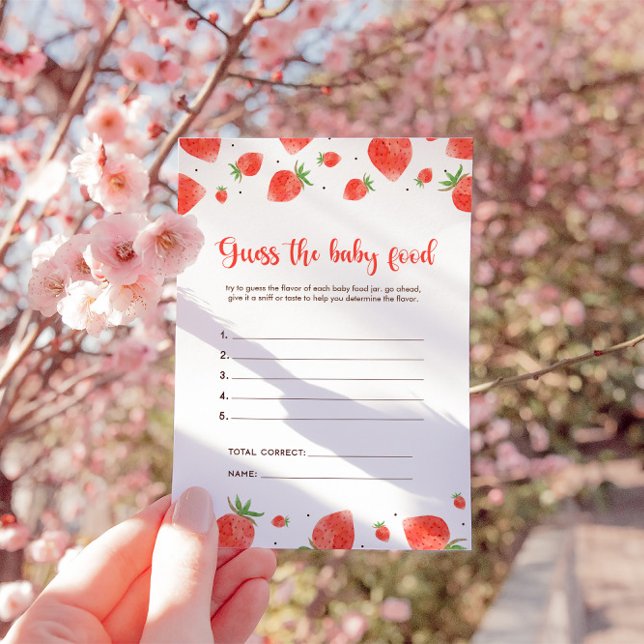 Gissa Babymat Spelet, Berry Sweet Baby Shower Inbjudningar (Skapare uppladdad)