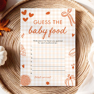 Gissa Babymaten - Handritad Baby Shower Inbjudningar