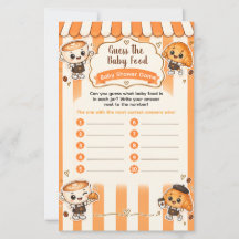 Gissa Babyshower Mat Orange Ränder Kaffe