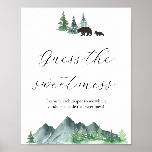 Gissa  babyskylt på sötaren poster (Framsidan)
