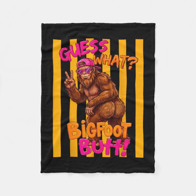 Gissa bigfoot stjärt rolig sasquatch squatch fleecefilt (Framsidan)