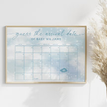 Gissa datum för ankomst kalender Cloud 9 Blå