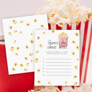 Gissa den söta röra Baby Shower-spel - Popcorn