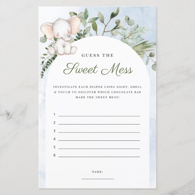 Gissa den söta röra Blå Babykalasspel (Framsida)