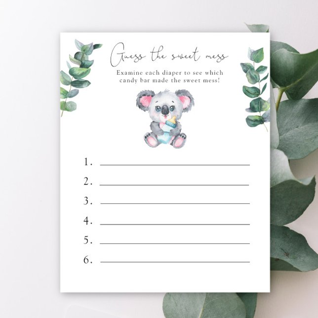 Gissa den söta röra - Koala Baby Shower (Skapare uppladdad)
