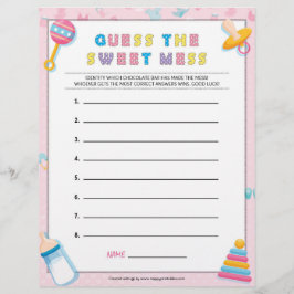 Gissa den svenske  [Baby Basics Rosa] Brevhuvud